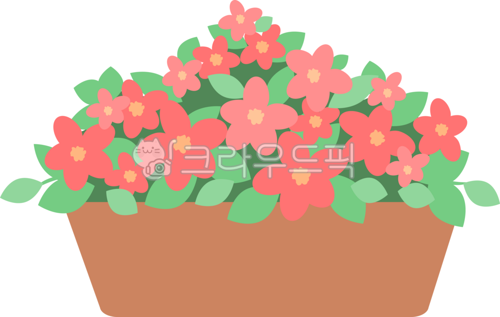 꽃화분,꽃,화분,화분일러스트,빨간꽃일러스트,꽃일러스트,식물,꽃장식,토분