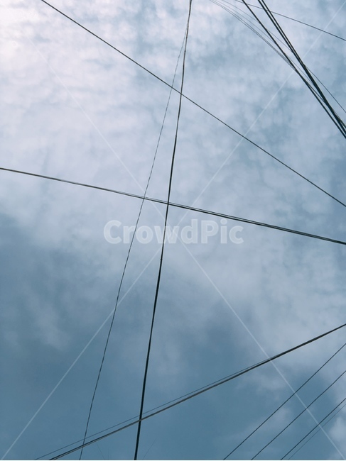 하늘,전깃줄,푸른,구름,하얀색,하늘색,자연,풍경,nature,landscape,utility pole,전신주