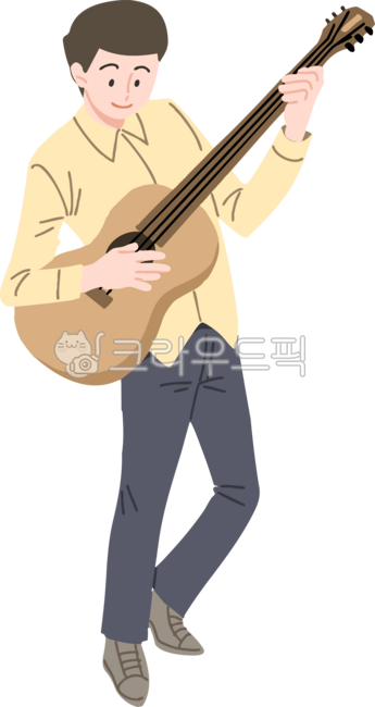 기타,기타리스트,밴드,연주,연주자,재즈,악기,음악,페스티벌,축제,음악회,연주회,악단,남자,행사,재즈바,정장,일러스트