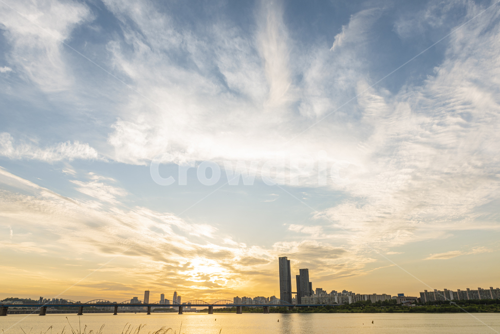 자연,nature,outdoors,한강,노을,sunset,한강노을,주황색,주황빛,구름,도시,풍경,city,landscape