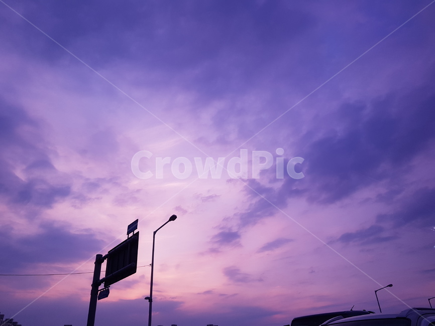 하늘,노을,구름,보라색,감성,배경,배경화면,sky,자연,풍경,nature,landscape