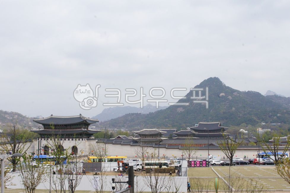 북악산,광화문,서울,도심,경복궁