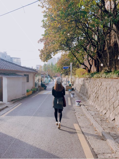 뒷모습,여자,산책,거리,오후,사람,인물,인간,human,person,여성,여자,woman,female,lady