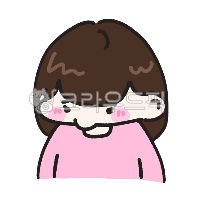 여자,여자캐릭터,단순한캐릭터,시무룩,기분안좋음,힝구,힝,슬픔