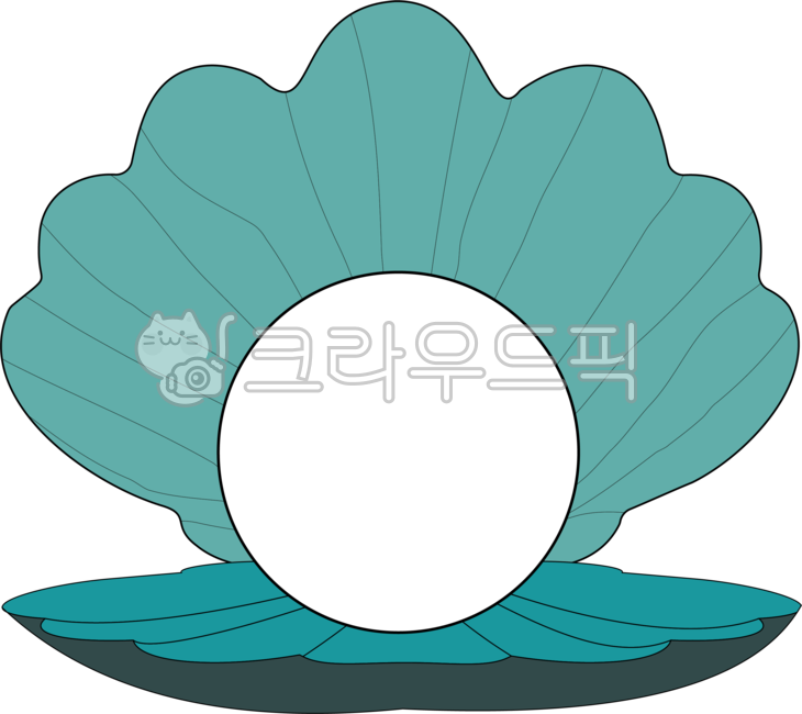 조개,진주,진주조개,조개일러스트,무척추동물,해양생물,해물