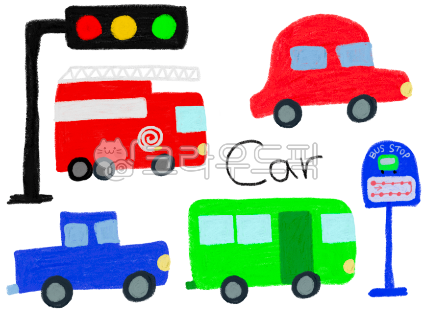 자동차그림,유아그림,어린이그림,크레파스그림,오일파스텔그림,신호등그림,소방차그림,버스그림,차일러스트,자동차일러스트,교통수단,버스일러스트