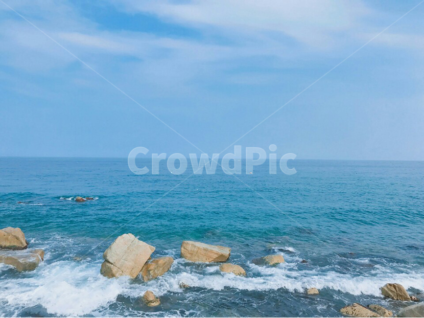 바다,파랑,수평선,파도,바위,하늘,자연,배경,푸름,맑음,시원함,푸르다,sea,wave,sky,nature,background,자연,풍경,nature,landscape,water,물,ocean,대양,outdoors,옥외,promontory,곶