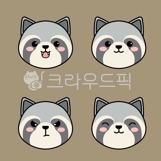 expression,cute character,cute animals,cute,animal illustration,raccoon,cute raccoon,character,face,animal,cute animal characters,animal icon