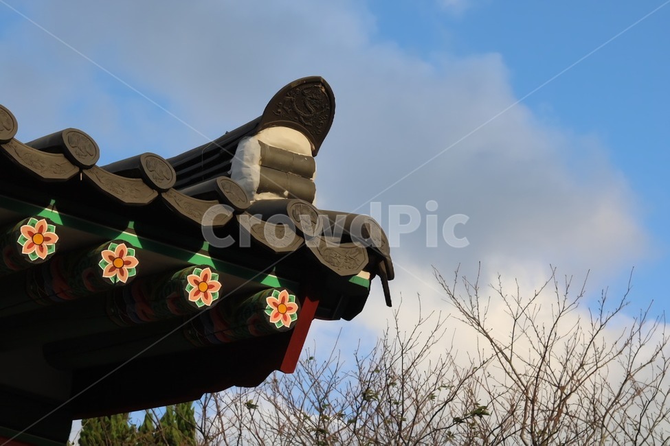 처마,한옥,하늘,구름,나무,기와,단청,한국,전통,한국전통,한국문화,korean traditional,korean culture,건축물,건물외관,exterior,building,structure,architecture,construction