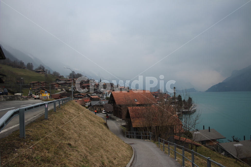 스위스,강,집,지붕,주택,시골,도로,자연풍경,road,house,swiss,river,country,nature,자연,옥외,산