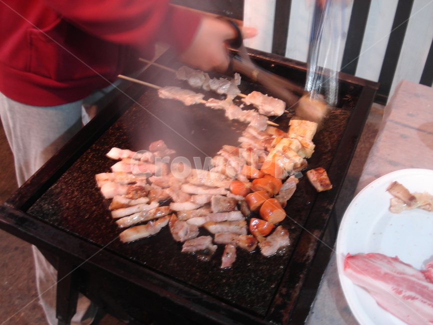 삼겹살,굽기,파티,꼬치,소세지,음식,식재료,요리,food,cook,meal,dishes,food reserves,육류,고기,meat