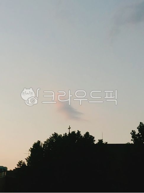 십자가,cross,분홍구름,하늘,노을,skyline,스카이라인