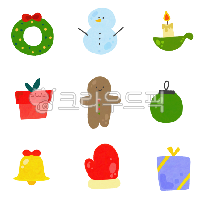 크리스마스,12월,성탄절,홀리데이,기념일,축하,파티,일러스트,손그림,아이콘,스티커,크리스마스일러스트,장식,겨울,화환,눈사람,양초,초,선물,선물상자,쿠기,디저트,음식,오너먼트,트리장식,종,리본,장갑