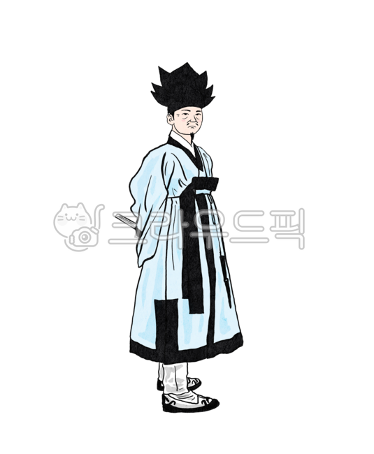 동양화,수묵화,일러스트,동양화일러스트,수묵일러스트,동물일러스트,드로잉,그림,아트,남자,당나귀,저고리,고무신,양반,부채,인물그림,사람그림