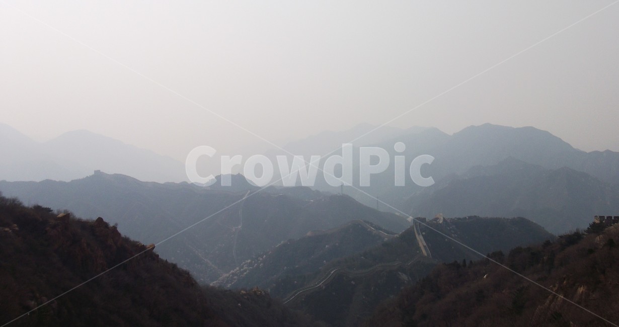 nature,자연,outdoors,옥외,mountain,산,베이징,만리장성,겹겹이산