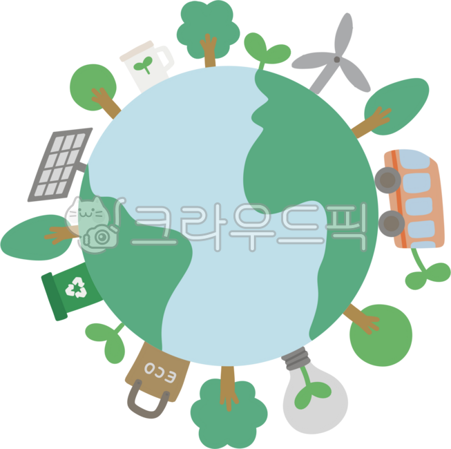 Earth,Earth Day,environmental image,nature,natural image,environment,environment day,nature protection,eco-friendly,eco,zero waste,April 22,design source,hand drawing,love the earth,bus,recycling bin,eco bag,tree,light bulb,sprout,sol