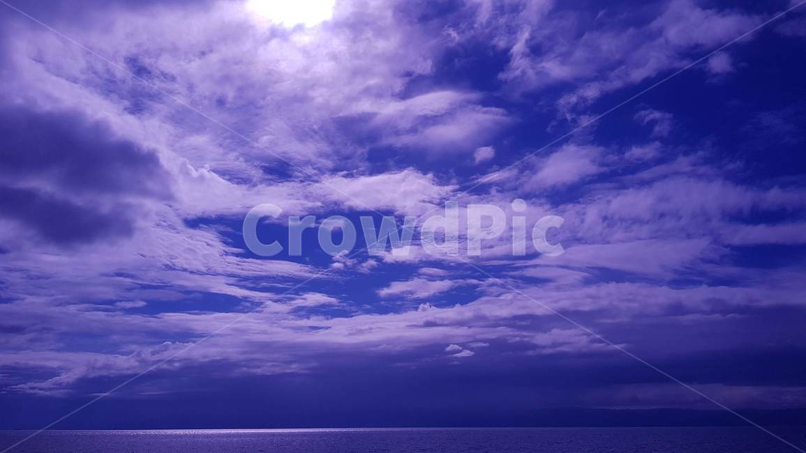하늘,바다,violet,purple,바이올렛,블루,blue,구름,자연,풍경,nature,landscape,outdoors,옥외,azure sky,푸른 하늘,sky