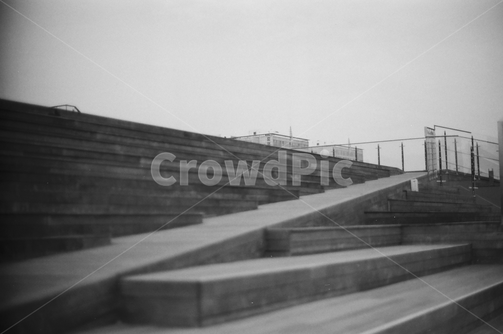 세운상가,옥상전망대,서울,풍경,계단,필름사진,흑백사진