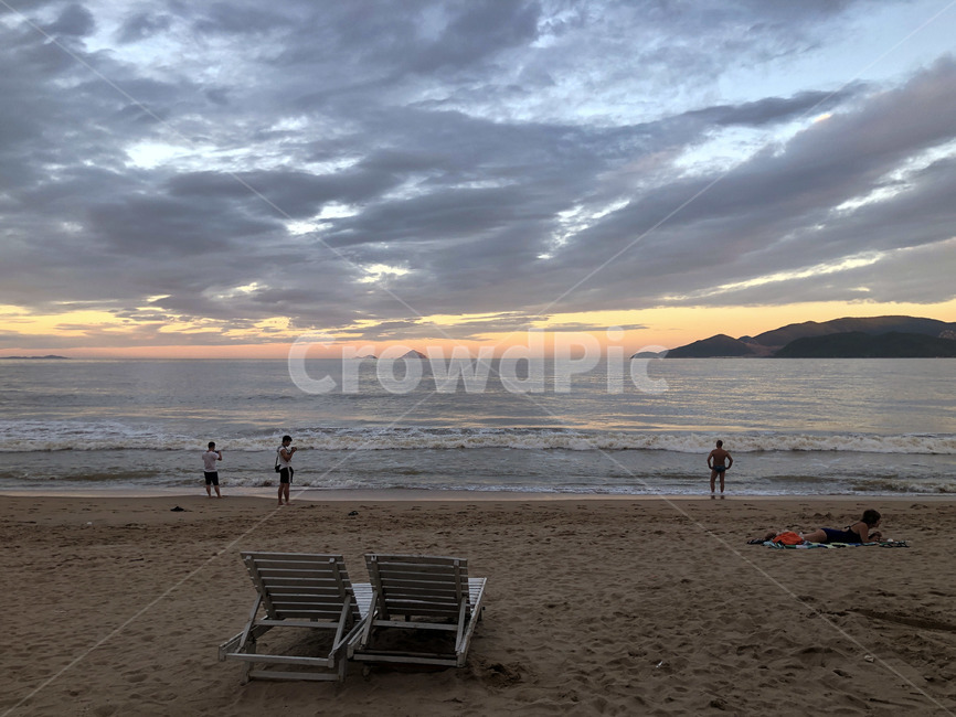 나트랑,나짱,해변,노을,바다,ocean,sea,nature,자연,sunset,빈자리,nhatrang