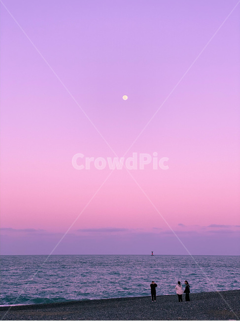 하늘,노을,바다,감성사진,일몰,sky,sea,sunset,moon,달