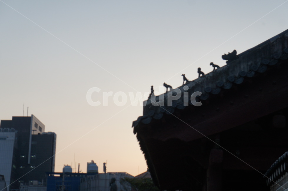 잡상,토우,한옥,지붕,수호신,야경,한국전통,한국문화,korean traditional,korean culture
