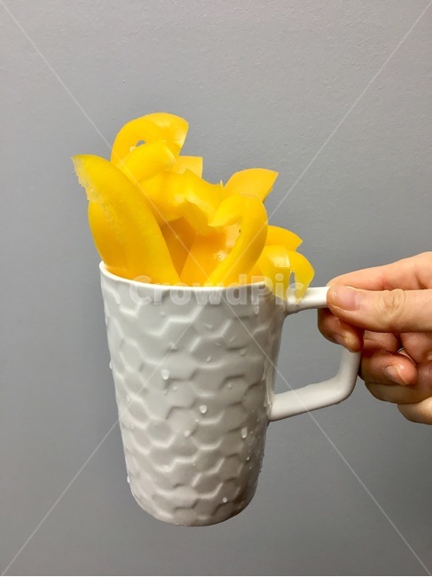 피망,파프리카,컵,머그컵,간식,식사,다이어트,비타민,한끼,건강,야채,비건,헬스,아침,채소
