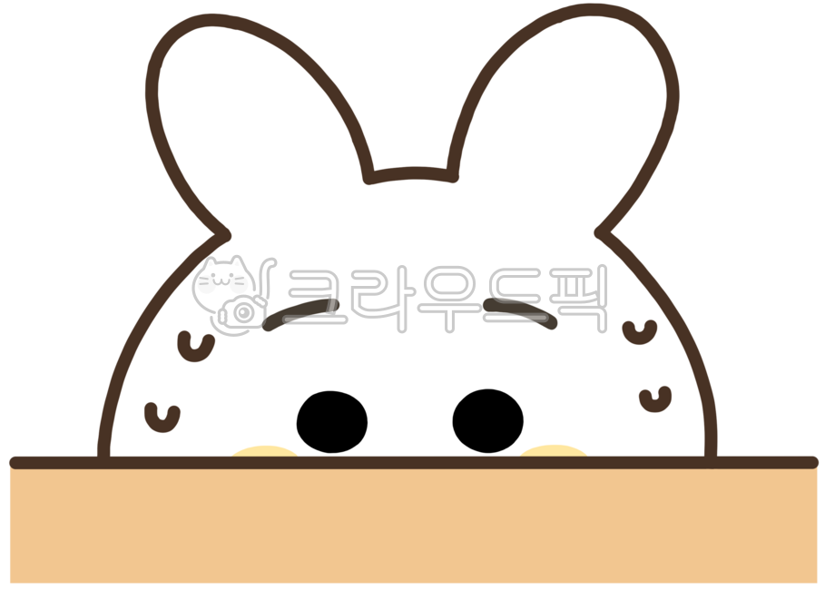 토끼,동물,귀여운,눈치,캐릭터,스티커,이모티콘