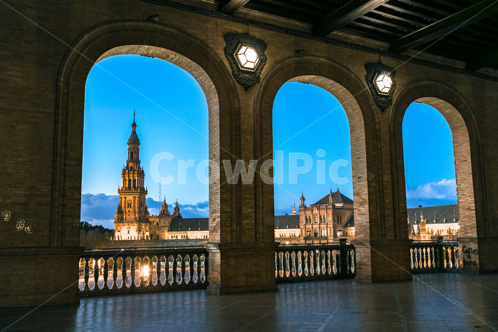 Plaza de Espaa,construct,europe,Seville,Spain