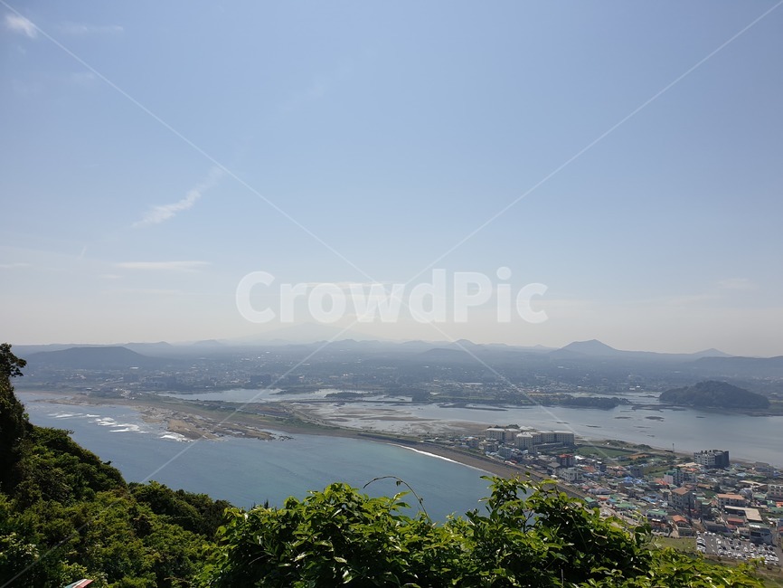 도시,자연,바다,하늘,배경