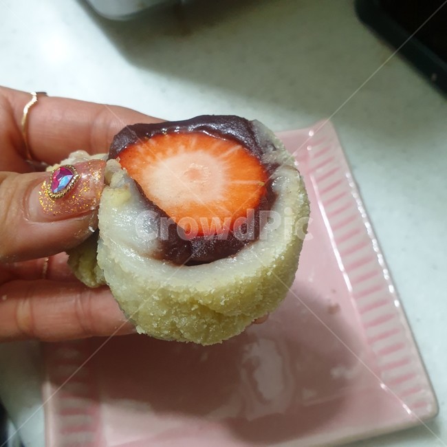 음식,딸기,떡,찹쌀떡,푸드,food