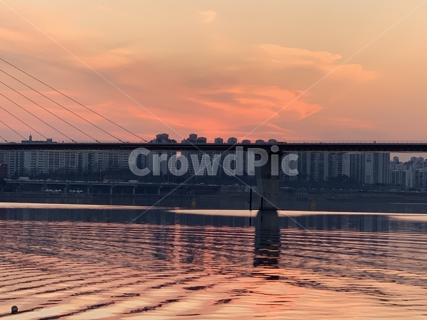 붉은노을,석양,한강,다리,강물,도시,풍경,city,landscape,한국도시풍경,한국도시경관,korea cityscape,nature,자연,outdoors,옥외,water,물