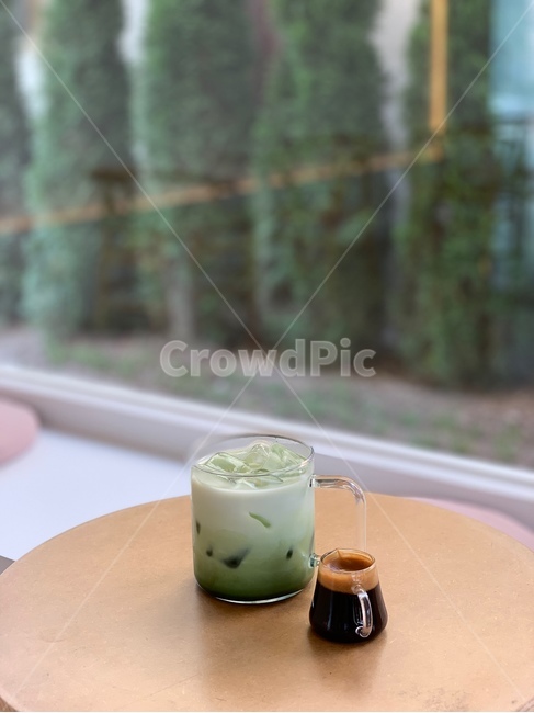 카페,녹차라떼,말차,음료,말차라떼,샷,에스프레소,카페인테리어