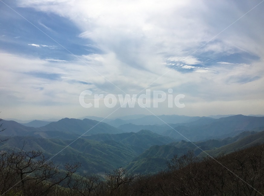 풍경,산,하늘,자연,구름,봄,여름,mountain,sky,nature,cloud