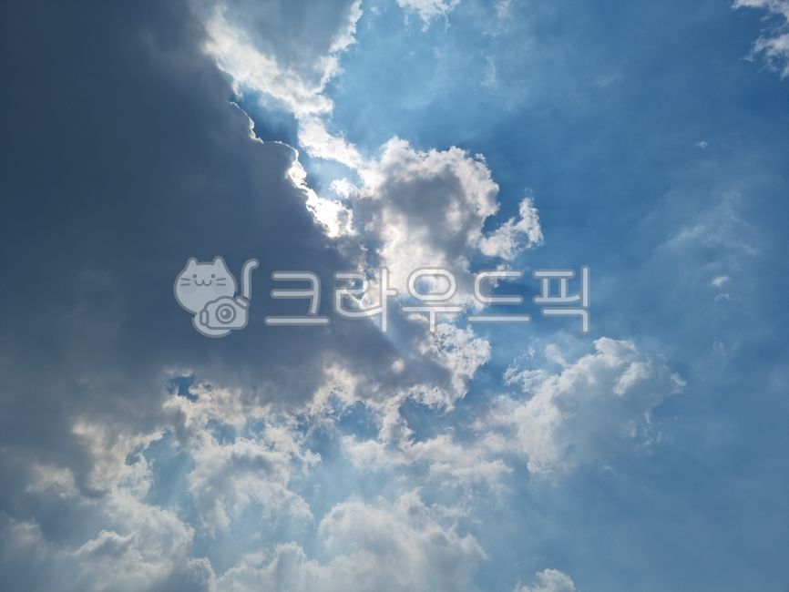 구름,빛줄기,푸른하늘,하늘,빛가린하늘