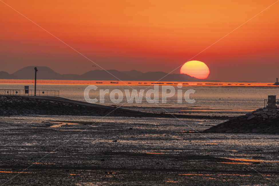 하늘,수평선,일몰,낙조,바다,갯벌,아름다운,신비로운,sky,horizon,sunset,sea,coast,foreshore,mysterious