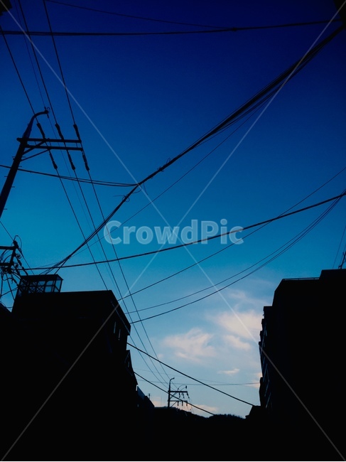 cable,케이블,powerlines,전력선,하늘