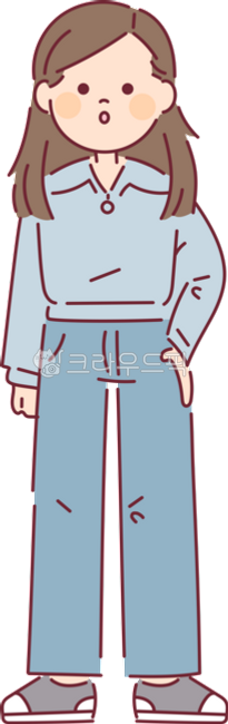 outline,simple,plain,illustration,pastel,front,female,standing,style,cute,character