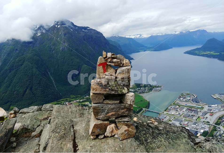 노르웨이,롬스달세겐,등산,산,유럽산,북유럽,정상,꼭대기,풍경,경치,norway,이정표,피요르드