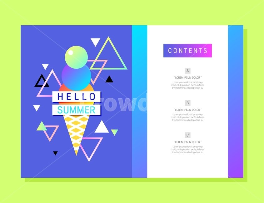 Pamphlet,ice cream,brochure,business,geometry,text box,Figure