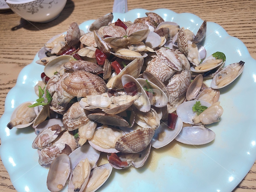 칭다오,china,qingdao,조개요리,조개,seashell,요리,중국요리,중국,음식,중식,칭다오음식