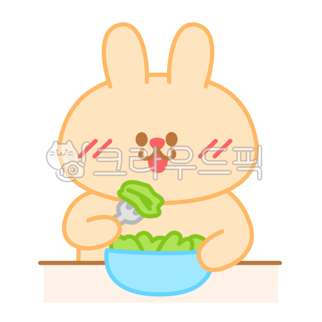 캐릭터,토끼캐릭터,토끼일러스트,건강,식단,건강한식단,다이어트,샐러드,식단조절,다이어트일러스트
