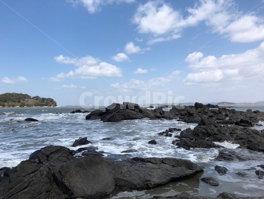 바다,하늘,구름,서해,자연,자연,풍경,nature,landscape,promontory,곶,sea,ocean,대양,water,물,outdoors,옥외,shoreline,해안선