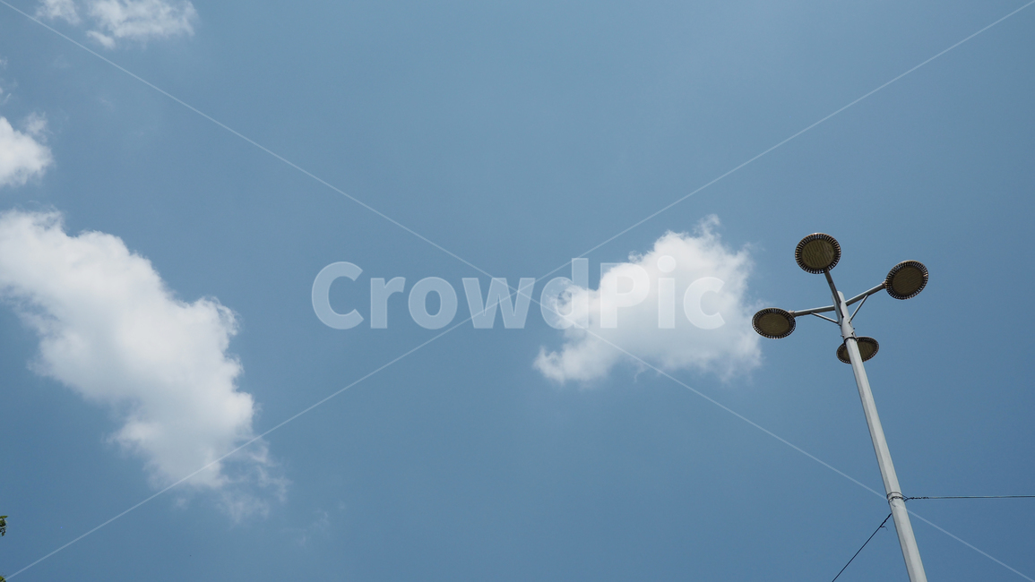 구름,가로등,푸른하늘,sky,cloud,streetlight
