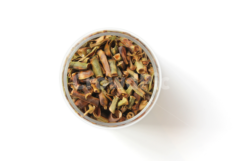 white background,bottle,top angle,dried,tea,white,ingredients,glass bowl,glass,top view,glass bottle,dry,brown,food,bean pod,circle,bean shell