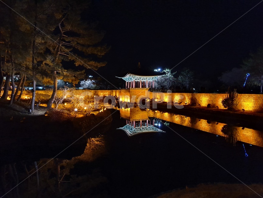 경주,안압지,동궁과월지,야경,유적지