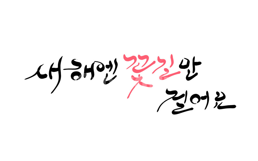 새해,새해인사,꽃길,신년,캘리그라피,신년인사,손글씨