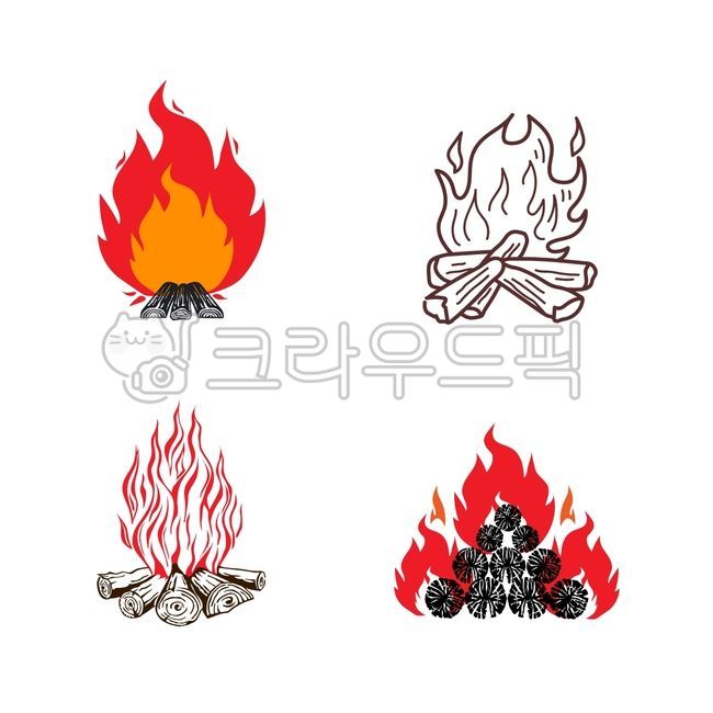 캠핑, 캠프파이어, 야영, 모닥불, 장작불, 사진,이미지,일러스트,캘리그라피 - kerkermam작가