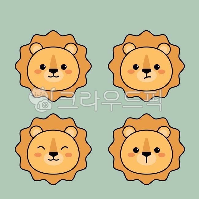 캐릭터,귀여운동물,귀여운,동물,얼굴,동물아이콘,귀여운캐릭터,귀여운동물캐릭터,동물일러스트,사자,사자일러스트,사자아이콘,귀여운사자