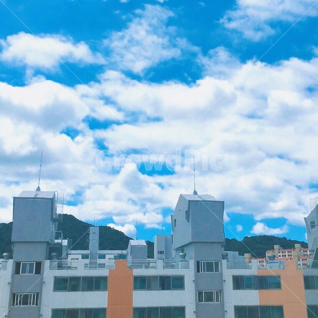구름,하늘,맑음,풍경,아파트