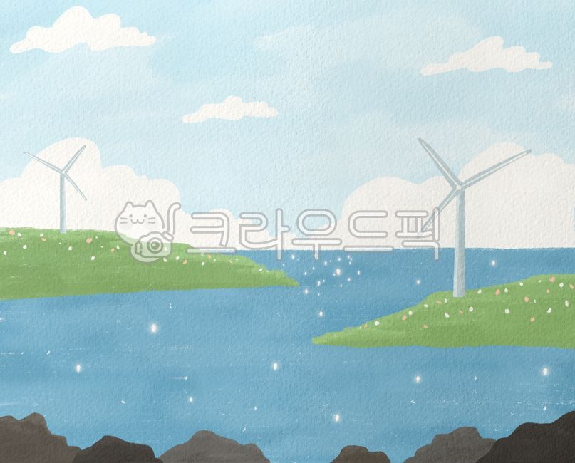 바다,바다일러스트,바닷가일러스트,제주,제주일러스트,여행,바다그림,제주그림
